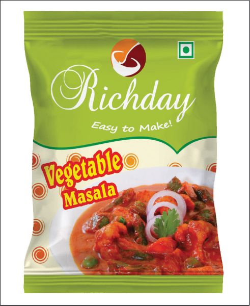 Common Richday Vegetable Masala Powder(100g), for Food, Style : Dried