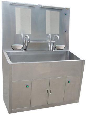 Rectangualar Stainless Steel SS Surgical Scrub Sink, for Hospital