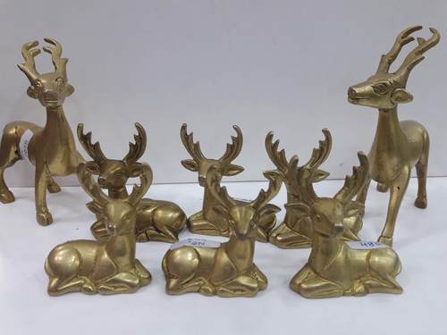 Kiran jewellers Brass Deer Statue, for Interior Decor