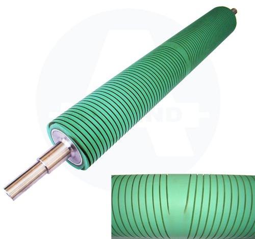 Arihant Rubber grooved rollers, Shape : Cylindrical