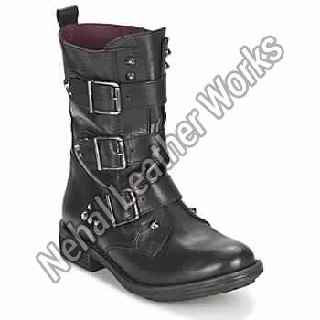 Ranger-Collector-Buckle Black Woman Shoes Boots