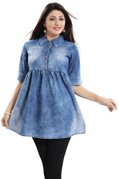 frock type top on jeans