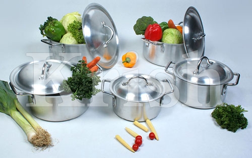Polished aluminium cooking pots, Certification : ISO-9001:2015, SGS, TUV, INTERTEK, CRISIL, SEMTA
