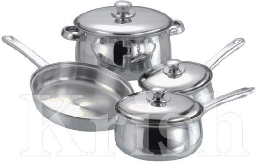 Belly Cookware Set With Steel Handle -7 Pvs & 12 Pcs