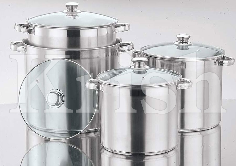 Steel Coated Encapsulated Euro Stock Pot, Feature : Attractive Design, Heat Resistance, Long Life, Non Stickable
