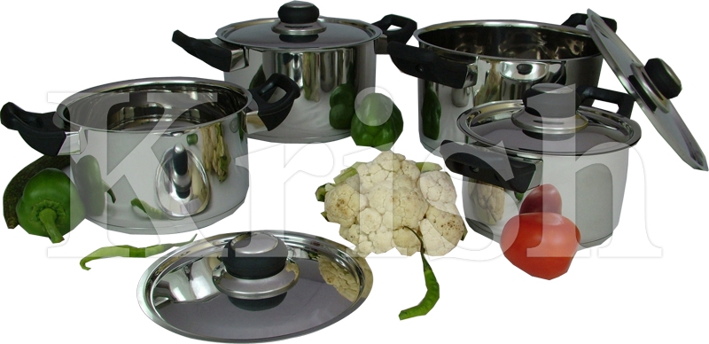 Encapsulated MCR Low With Steel Lid, for Cooking, Home, Restaurant, Feature : Attractive Design, Heat Resistance