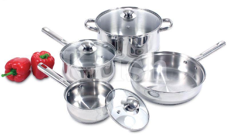 Encapsulated Regular Cookware set with Steel Handles - 7/8/10/12 Pcs Set