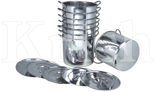 Aluminium Steel Coated Encapsulated Taper Stock Pots, Feature : Attractive Design, Heat Resistance, Long Life