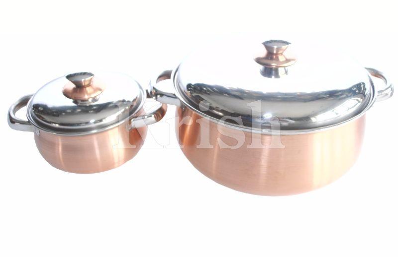 Full Copper Body Belly Casserole Body Belly Sauce Pan W Steel Handle