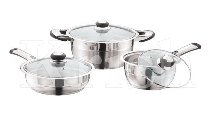 Professional Cookware set with Glass Lid-6 Pcs