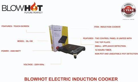 Induction Cooktop, Power : 2000watts power