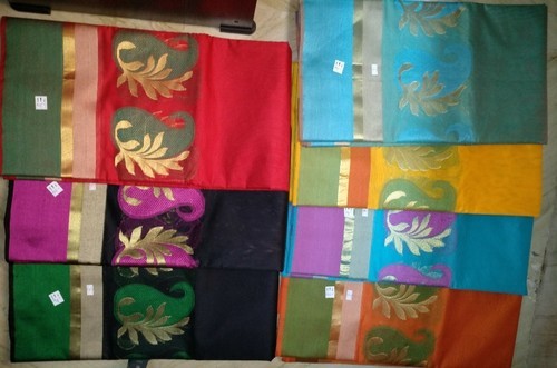 Reka Export Printed Cotton Varanasi Sarees, Occasion : Casual Wear