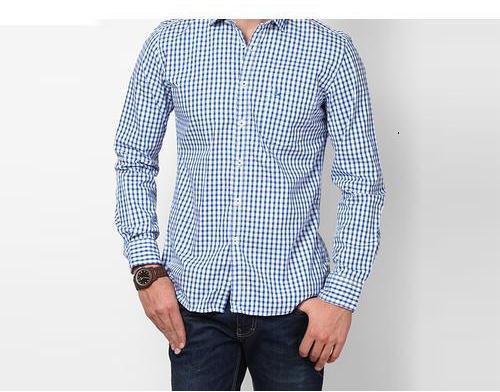 Full Sleeves Mens Check Formal Shirt, for Anti-Shrink, Anti-Wrinkle, Technics : Attractive Pattern