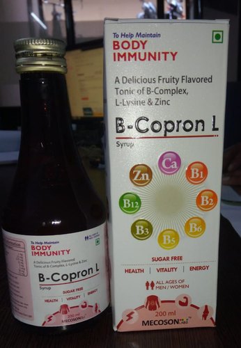Mecoson Vitamin B Complex Syrup, Packaging Size : 200 ml