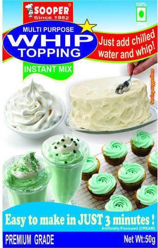 Sooper Whipped Topping Cream, Packaging Type : Pouch