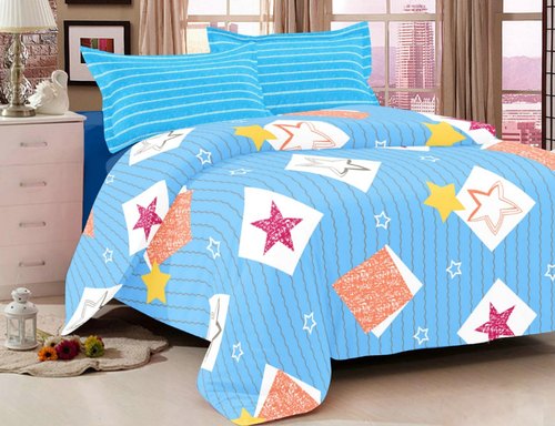 147 Degree Pure Cotton Double Bed Sheets, Color : Multi colored