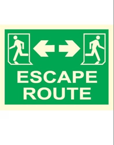 Green Escape Route sign Board