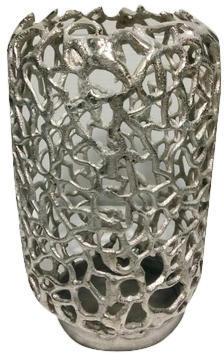  Cylindrical Aluminium candle holder, for Decoration, Color : Silver