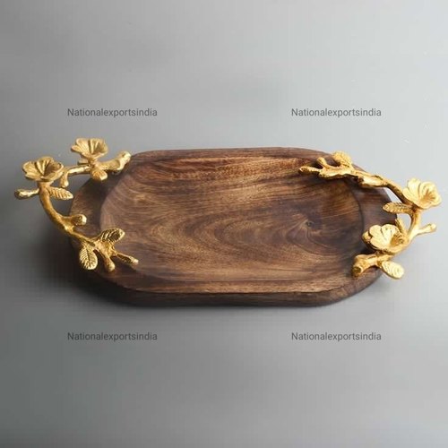  Polish  wooden tray, Size : 14X8X1