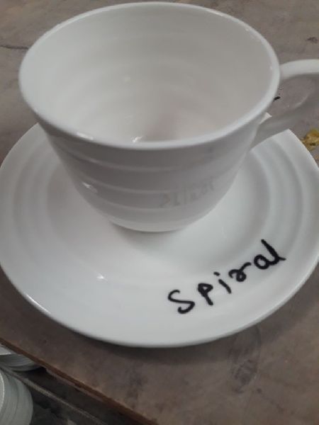 Plain Ceramic Tea Cup, Shape : Round