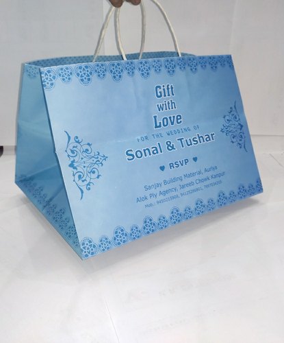 Paper Wedding Gift Bag, Pattern : Printed