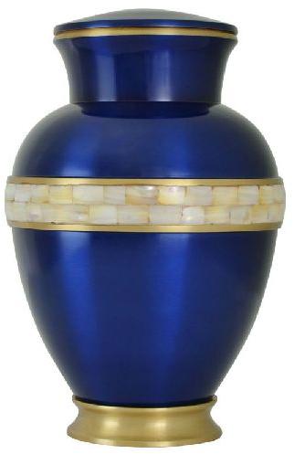 Mother of Pearl Blue Cremation Urn, Feature : Attractive Designs, Good Quality, High Resistant, Rust Proof