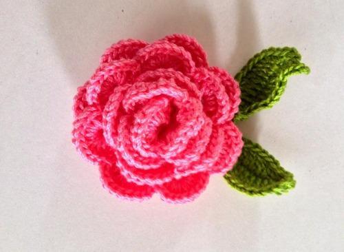 crochet rose flower