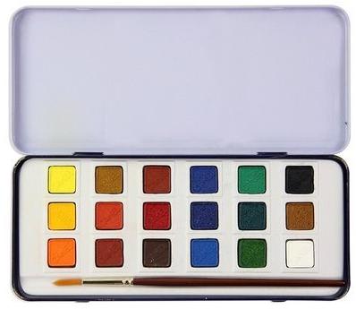 Color Palette for Kids Painting Water Color 12 Colors with Brush – House Of  Books