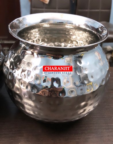Polished Stainless Steel Hammered Lota, Style : Antique