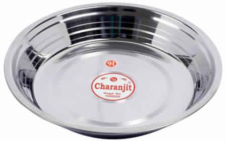 CHARANJIT Non Coated Stainless Steel Parat, for Kitchen Use, Feature : Rust Proof