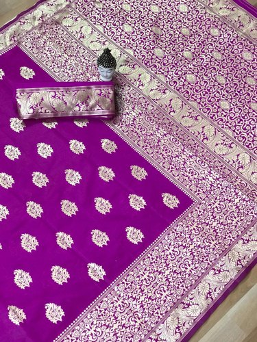Body Designed Weaving Silk Saree,, Saree Length : 5.5 m (separate blouse piece)
