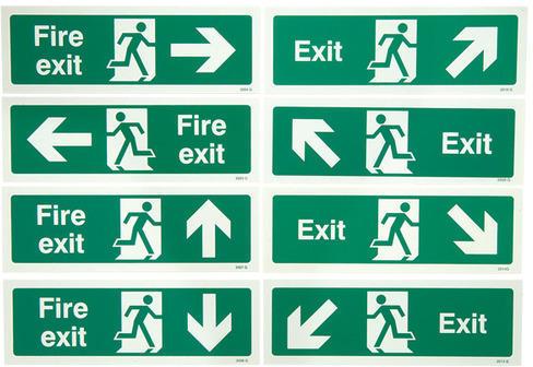 Green Emergency Escape Signs