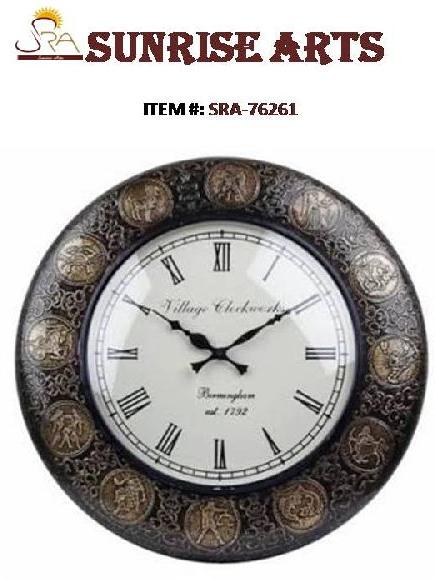 Metal Antique Wall Clock, Display Type : Analog