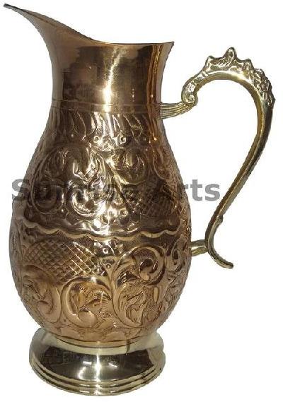 Brass Water Pitcher, Style : Antique