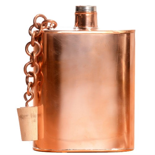 Polished Copper Flask, for Drinking, Style : Antique