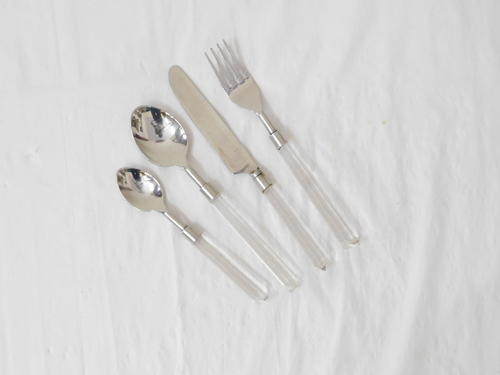 Polished Plain Glass Flatware Set, Packaging Type : Corrugated Boxes