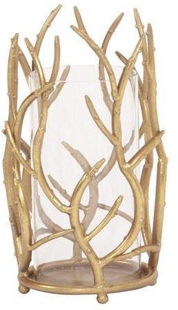 Gold Hurricane Candle Holder