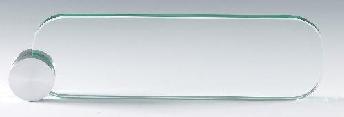 Metal Glass Name Plate, Width : 24 mm