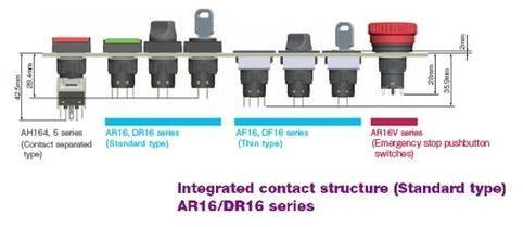 Fuji Rectangular Illuminated Pushbutton Switch