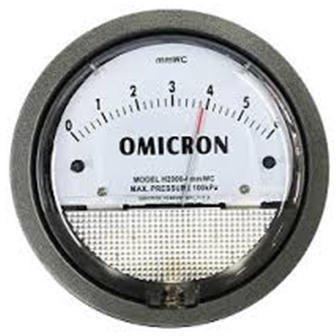 Omicron Steel Differential Pressure Gauge, Connection : Bottom Connection