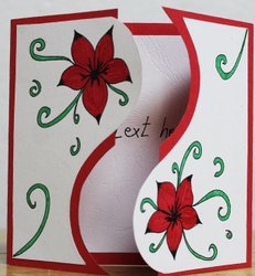 Printed Rectangular Greetings Card, Paper Type : Art Paper