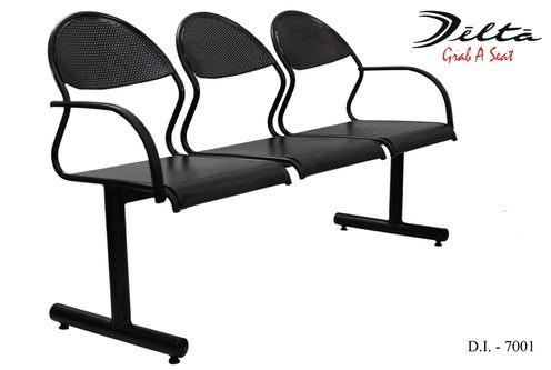 Delta Stainless Steel Waiting Chair, Color : Black