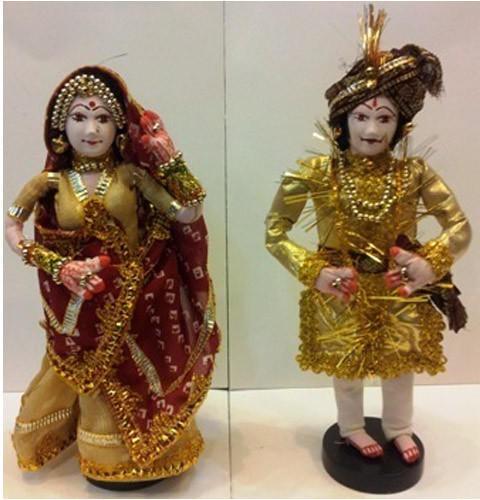 Wood Cloth Rajasthani Wedding Doll, Design : Traditional