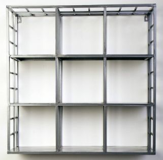 Square stainless steel wall shelves