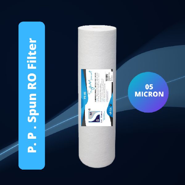 Softmineral Round Polypropylene Spun Filter Cartridge, Color White