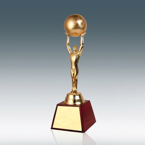 Brown Gold Plated Trophy, Color : Golden (Gold Plated)