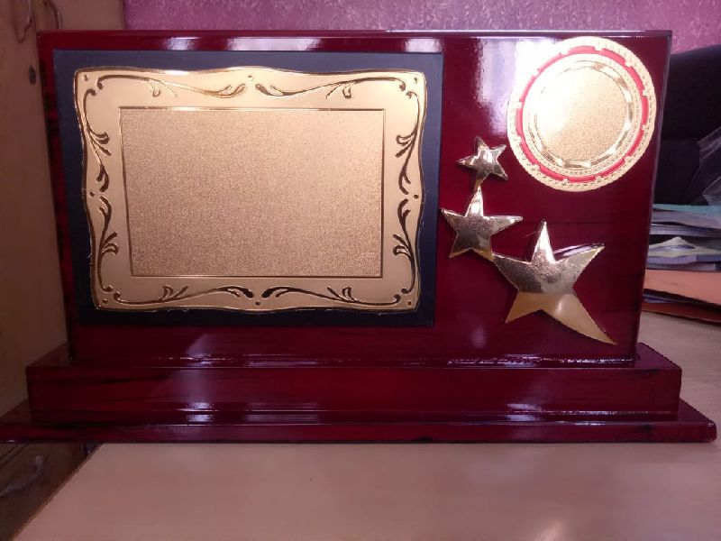 Polished Corporate Wooden Trophy, for Award, Length : 10inch, 12inch