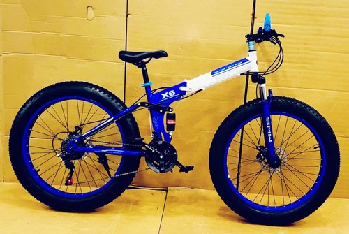 PRIME STEEL Foldable bicycle, Color : BLUE