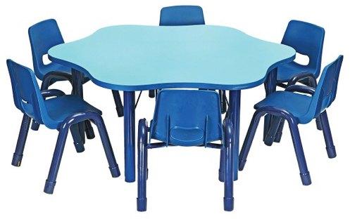 Wood School Kids Table, Color : Brown, Red, Green, Yellow, White