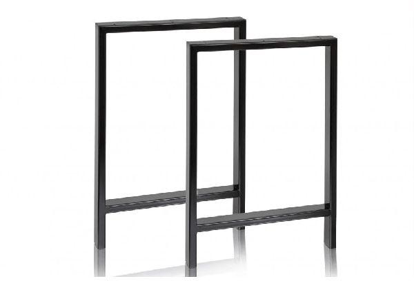 Gray Rectangle Modern Metal Table Leg